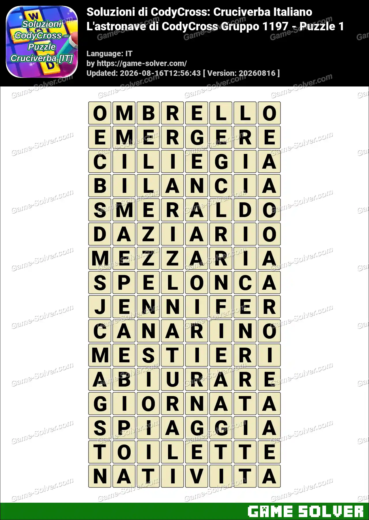 Soluzioni di CodyCross: Cruciverba Italiano L’astronave di CodyCross Gruppo 1197 – Puzzle 1